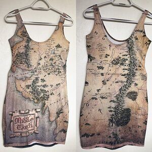 Middle Earth Lord of the Rings Bodycon Dress BlackMilk Size M